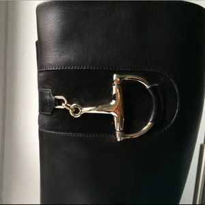 Gucci knee high heeled boot, horsebit details NWOT